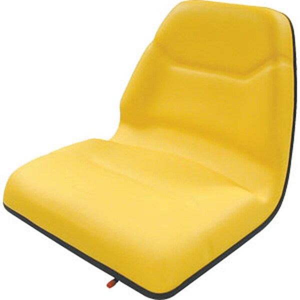 Aftermarket Universal Yellow Michigan Style Deluxe Cushion Seat w/ Slide Track TMS111YL SEQ90-0037 - main